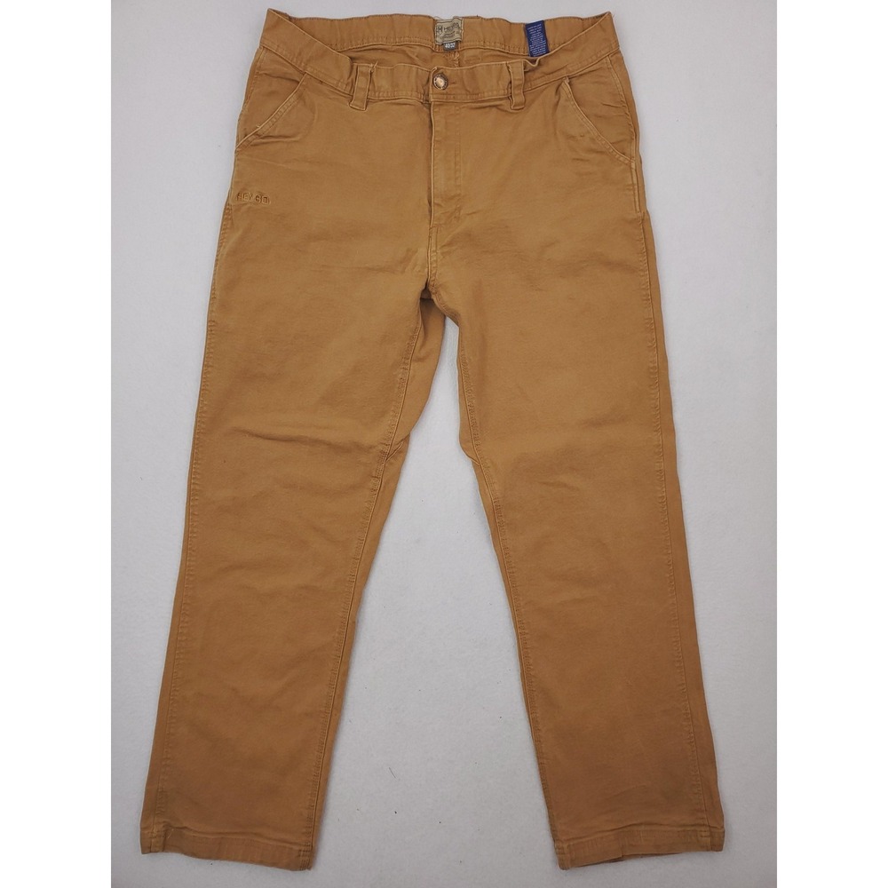 Heybo Pants Mens 40x32 Brown Canvas Workwear Stretch Utility Field